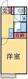 JR内房線 浜野駅 徒歩2分の賃貸アパート 2階1Kの間取り