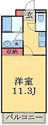 JR京葉線 蘇我駅 徒歩16分の賃貸マンション 3階1Kの間取り