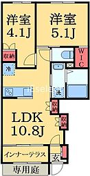サンライズ・ガーデンIII 2LDKの間取図画像