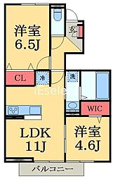 グリーンパレス 2LDKの間取図画像