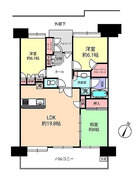3LDK 間取り