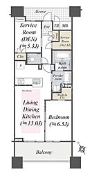 プラウドシティ日吉レジデンス2 1SLDKの間取図画像