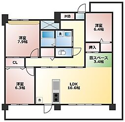 間取図画像 3LDK