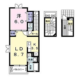 ルーデンス佐藤三番館 1LDKの間取図画像