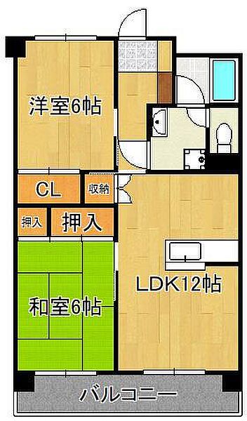 アヴィニール金田II ｜福岡県北九州市小倉北区金田2丁目(賃貸マンション2LDK・3階・56.70㎡)の写真 その2