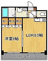 ロイヤルセンターＢＬＤ．  ｜ 福岡県北九州市小倉北区竪町1丁目（賃貸マンション1LDK・12階・33.00㎡） その2