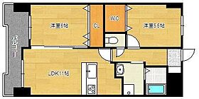 ＶＥＲＤＥ大手町  ｜ 福岡県北九州市小倉北区大手町（賃貸マンション2LDK・10階・54.26㎡） その2