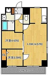 ＡＬｉＳＳ歯科大前 10階2LDKの間取り