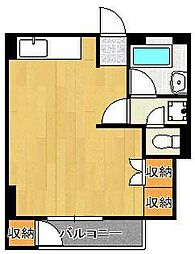 シェリール井堀通り 6階ワンルームの間取り