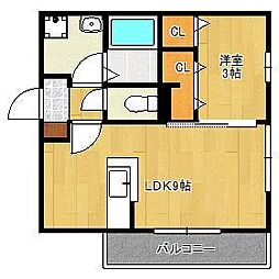 D-room西小倉 1LDKの間取図画像