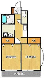 ダイナコート小倉下到津II　206号室 2階