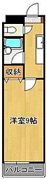 グッタープラッツ緑ヶ丘二番館 1Kの間取図画像