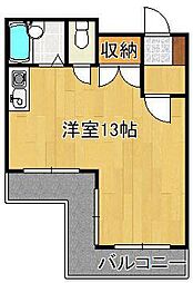 シティハイツ木町 ワンルームの間取図画像