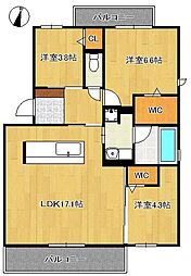 D-ROOM HILLS 泉台 3LDKの間取図画像