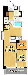 スマート到津 1LDKの間取図画像