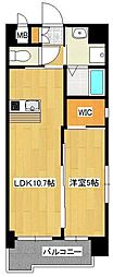 メゾン・ド・プレシューズ 1LDKの間取図画像