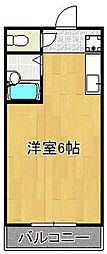 レジデンス歯科大前 ワンルームの間取図画像