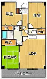 VIENTONAKAI 3LDKの間取図画像