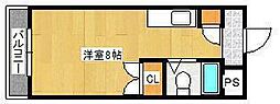 クロスロード清水 ワンルームの間取図画像