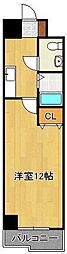 アヴィニール竪町 1Kの間取図画像