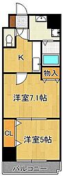 アヴィニールNo.5 2Kの間取図画像