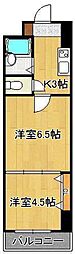 ギャラン南小倉 2Kの間取図画像
