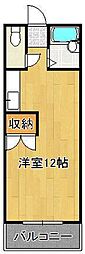 朝日ハイツ ワンルームの間取図画像