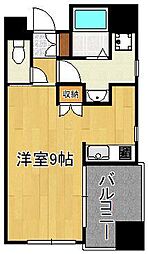 アベニュー小倉ウエスト ワンルームの間取図画像