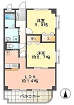 柿本丸太マンション  ｜ 愛知県豊田市柿本町6丁目（賃貸マンション2LDK・3階・64.26㎡） その2