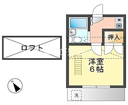 アイシティ大林 1Kの間取図画像
