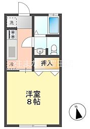 コーポ沢田 1階1Kの間取り