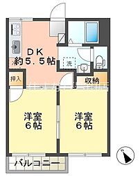間取図画像 2DK