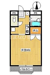 ベルメゾン錦 1階1Kの間取り