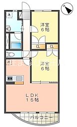 名鉄豊田線 豊田市駅 バス7分 名鉄バス豊田西高校前下車 徒歩10分の賃貸マンション 5階2LDKの間取り