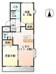 間取図画像 2LDK