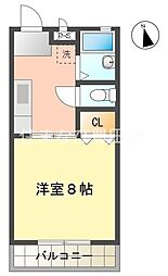 ウエストシティ'90 1DKの間取図画像