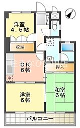 間取図画像 3DK
