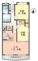 シャルム 2LDKの間取図画像
