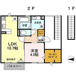 ビオス 1LDKの間取図画像