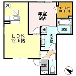 メゾン春 1LDKの間取図画像