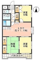 ホワイト・アンジェ 3LDKの間取図画像