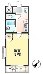 第3齋藤ビルセントラルコートサイトウ 1Kの間取図画像