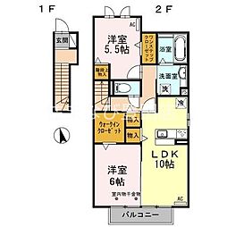サンシャインヒルズMA 2LDKの間取図画像