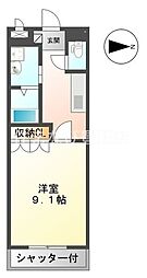 シャトレーン幸世館 1Kの間取図画像