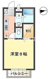 ルミエール 1Kの間取図画像