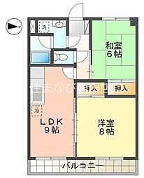 ノーブルライフムラマ 2LDKの間取図画像