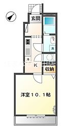 ノースアイリス 1Kの間取図画像
