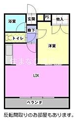 ダイナミック2 1LDKの間取図画像