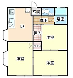 メゾン坂田 1階3DKの間取り