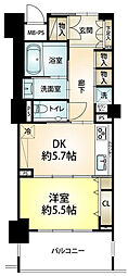 ワコーレハート明舞 1DKの間取図画像